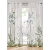 Bonprix Gordijn met bladerprint (1 stuk) maat 225/135 cm