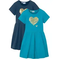 Bonprix Jersey jurk van biologisch katoen (set van 2) maat 152/158