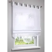 Bonprix Halftransparant vouwgordijn met gehaakte boord maat h/b: 140/100 cm