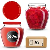Kadax Amphora Pot 82 mm 510 ml + deksel wz7 Rood
