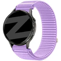 Bandz Nylon 'Wave' bandje geschikt voor Garmin Vivoactive 4s / Vivomove 3s / Venu 4 - 41mm / Venu 3s / Venu 2s / Forerunner 265s / Forerunner 255s - Lichtpaars