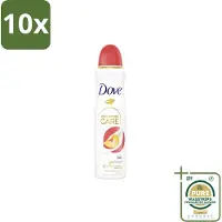Dove 10 x Deodorant Spray Perzik 150 ml - Grootverpakking - Deodorant Spray - Fris - Okselhuid Verzorging - Alcoholvrije Deodorant - Perzik En Witte Bloesem