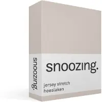 Snoozing jersey stretch hoeslaken - 90/100x200/220 cm - Eenpersoons - Zand