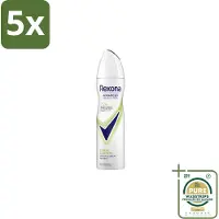Rexona 5 x Deodorant Spray Advanced Protection Stress Control 150 ml - Grootverpakking - Anti-transpirant Spray - Stress Zweten - Frisse Citrusgeur - Body Heat Activated - 72 Uur Bescherming