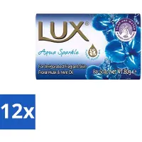 Lux – Bar Soap – Aqua Sparkle – 80 g - Voordeelverpakking - 12 stuks