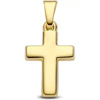 New Bling 9NBG-1003 - - Holle kruis hanger gepolijst - 14kt geelgoud - 19.5 x 9.75 mm