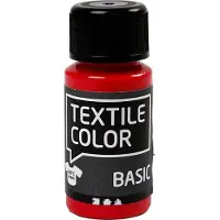 Creativ Company Textile color semi-dekkende textielverf - primair rood, 50ml