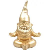 Stoobz Design Tuinkabouter Yoga Goud 11,5 X 13,5 X 19 Cm