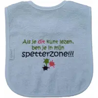 Funnies Witte slab met "Als je dit kunt lezen, ben je in mijn spetterzone"