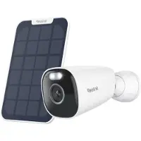 Reolink 5MP Beveiligingscamera op Batterijen met Zonnepaneel, Draadloze, Kleurnachtvisie, 2,4/5GHz wifi, Alarm Persoon/Voertuig/Huisdier, Geen maandbijdragen