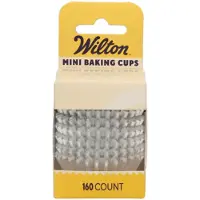 Wilton Mini Metallic Baking Cups - Zilver - Set/160 - Cupcake Vormpjes - Muffin Bakvormpjes