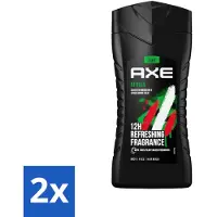 Axe 2 x - 3-in-1 Douchegel - Africa - Squeezed Mandarin & Sandalwood - 100% Plantaardig - 250 ml - Africa Douchegel - Douchegel - Prebiotica - Huidverzorging - Geur