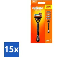 Gillette – Fusion5 – Scheersysteem Houder + 4 Mesjes - Bulkverpakking - 15 stuks