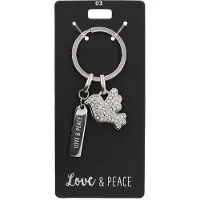 Depesche - Glamour sleutelhanger - mot. 003 - Love & Peace