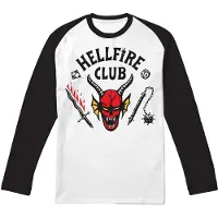 Stranger Things Shirt met lange mouwen - Hellfire Club - S tot XXL - voor Mannen - meerkleurig - Maat S