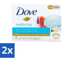 Dove 2 x - Zeep - Restoring - Blauwe vijg & Sinaasappelbloesem - Hydraterend en verfrissend - 90 g - Zeep - Hydraterend - Verfrissend - Go Fresh Restore - Blauwe Vijg