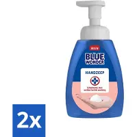 Blue Wonder 2 x - Handzeep - Hygiënisch & Verzorgend - 225 ml - Hygiëne - Handzeep - Antibacteriële Handzeep - Schuimende Mousse - Handhygiëne