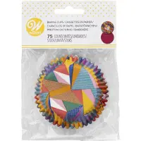 Wilton Baking Cups - Kleuren Driehoek - 75 Stuks - Cupcake en Muffin Vormpjes