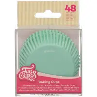 Funcakes Baking Cups - Mintgroen - 48 Stuks - Cupcake Vormpjes Papier