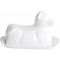 Cookinglife Botervloot Koe Wit 20 x 12 cm – Porselein Met Charmant Speels Motief – Staat Mooi Op Je Tafel