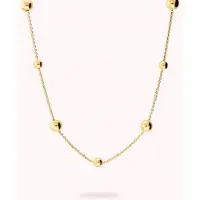 Bronzallure Rolò Chain With Alternate Bead Necklace WSBZ02574Y.YG-457 Brons 45