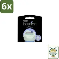 Wilkinson Sword Wilkinson Intuition 2 in 1 Navulmesjes Dry Skin 3 stuks per verpakking - Voordeelverpakking - 6 stuks - Amandelolie scheermesje - Scheermesje met verzorging