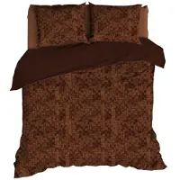Satin d'or Bizassa Dekbedovertrek - Tweepersoons - 200x200/220 cm - Mokka