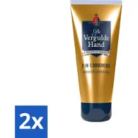 Vergulde hand 2 x De - Shower Gel - 2 in 1 - 200 ml - Douchegel - 2 In 1 - - Reinigen En Verzorgen - Huid Verzorging