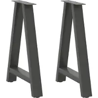 vidaXL Eettafelpoten 2 st A-vormig 60x(72-73) cm staal antraciet