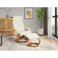 Notio Living Paris-Fauteuil + kruk creme
