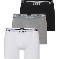 BOSS Boxershorts 'Power' grijs gemêleerd / zwart / wit
