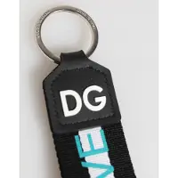 Dolce&Gabbana Multikleur Logo Polyester Messing Houder Sleutelhanger Sleutelhanger