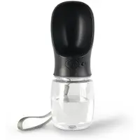 Lionto honden drinkfles, licht, lekvrij & met drukknop, 350 ml zwart