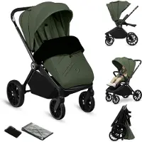 Lionelo Mika Plus Kinderwagen - All-Terrain Wielen - Lichtgewicht - Verstelbare Zitting - XXL Kap met UPF 50+ - Compact Opvouwbaar - Inclusief Accessoires