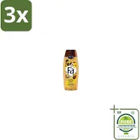 Fa 3 x – Douchegel – Kahuna Ritual – 250 ml - Grootverpakking - Douchegel - Kukui Olie - Vegan Douchegel - Polynesiësche Wellness - Lomi Lomi Massage