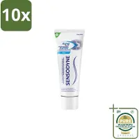 Sensodyne 10 x – Tandpasta – Rapid Relief Whitening – 75 ml - Grootverpakking - Gevoelige Tanden - Gevoeligheid - Verlichting - Whitening - Tandpasta