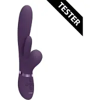 VIVE by Shots - Kura - Duwende G-Spot Vibrator met Flapper Tong en Pulse Wave Stimulator - Paars - Tester