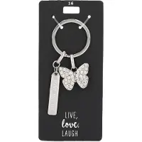Depesche - Glamour sleutelhanger - mot. 016 - Live, love, laugh