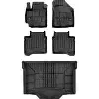 Frogum Proline – Auto vloermattenset + kofferbakmat – Perfecte pasvorm – Geurloos TPE – Hoge beschermrand
