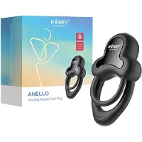 HoneyPlayBox Box Anello - App-gestuurde vibrerende penis- en teeltring voor mannen (zwart)