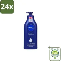 Nivea – Bodymilk – Original met Pomp – 500 ml - Voordeelverpakking - 24 stuks - Bodymilk - Hydratatie