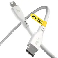 Aqiila AQCBPBIC4SI843 USB-C-kabel USB 2.0 Apple Lightning stekker 2.00 m Wit