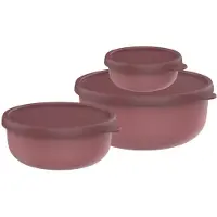 Mepal Bewaardoosset 3-delig Lumina - 2.5 l - Magnetronbakje met deksel - Vivid mauve