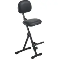 MeyChair Stahulp Futura Light AF-SR-11153, opklapbaar & zithoogte verstelbaar, met opstaphulp, B 370 x D 210 x H 540-900 mm, staal & kunstleer, zwart