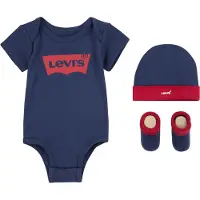 Levi's Kids Pyjama's / nachthemden LHN BATWING ONESIE HAT BOOTIE kind 0 / 6 maanden