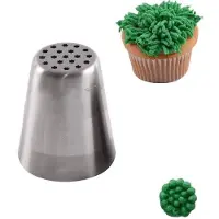 Orion Russische Spuitmond – Gras & Haar Decoratie – RVS Naadloos – Voor Taarten en Cupcakes – Ø 2,3 cm – Vaatwasserbestendig