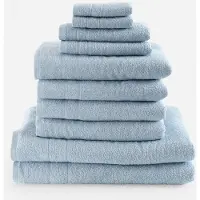 Bonprix Handdoek van katoen (10-dlg. set) maat 10-dlg. set bestaande uit wasdoekje: 30/30 cm, gastendoekje 30/50 cm: 30/50 cm, handdoek 50/100 cm: 50/100 cm, douchelaken: 70/140 cm