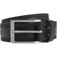 BOSS Leren Riem Pary--all-M Sz35 Leather Belt W115 Black Zwart