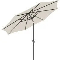 Songmics Parasol met slinger zonder standaard, beige / 3,3 m