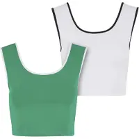 Urban Classics Top groen / zwart / wit